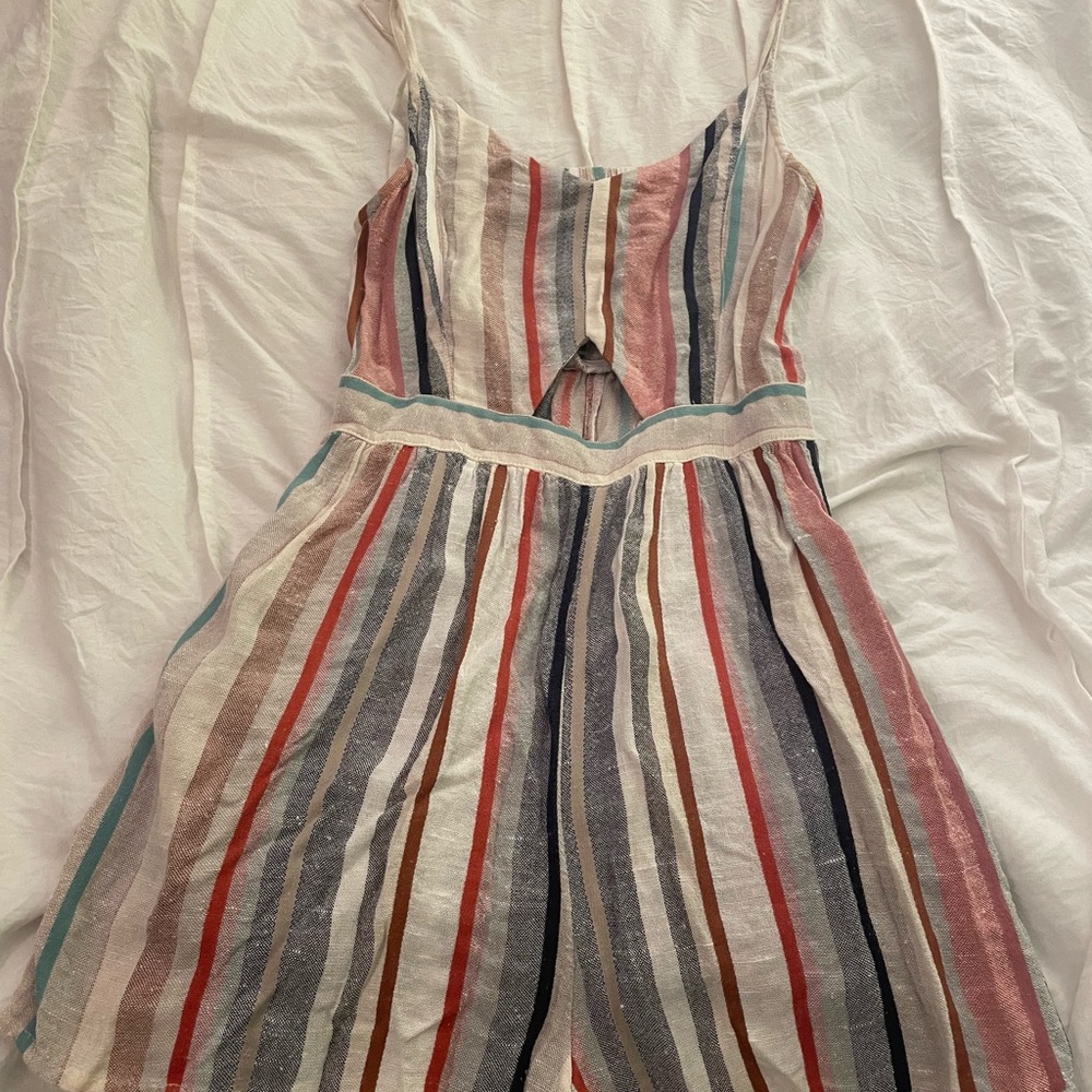 American Eagle Striped Romper